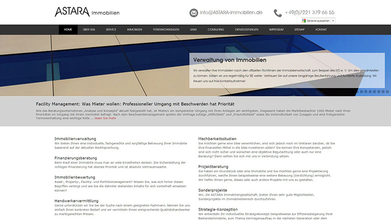 Homepage von Astara Immobilen