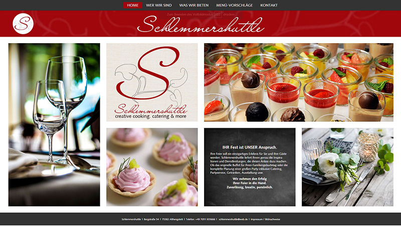 Homepage des Schlemmershuttles